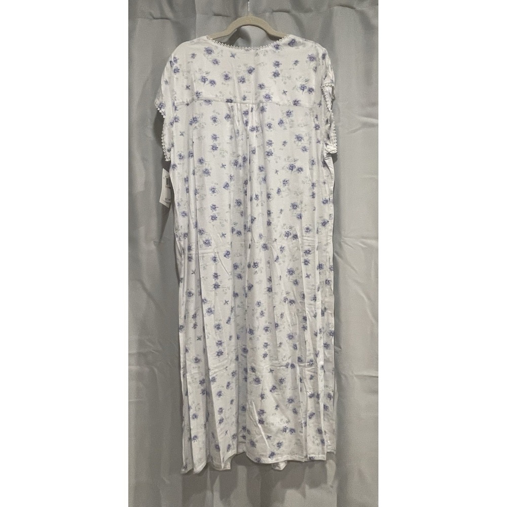 Eiileen West Petal Soft Pima Lilac Short Sleeve Nightgown 2X XXL - Picture 12 of 13